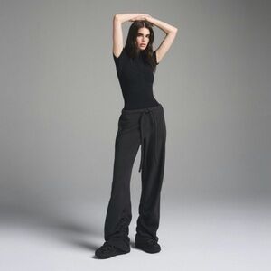 SKIMS Dark Grey Fleece Lounge Oversized Pant